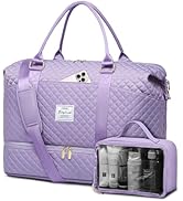 Women Weekender Travel Duffle Bag: Travel Duffel Overnight Bags with Shoe Compartment Large Carry...