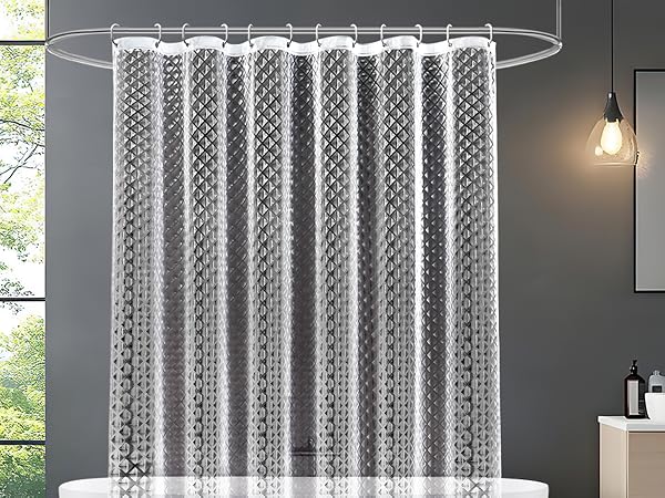 clear shower curtain 