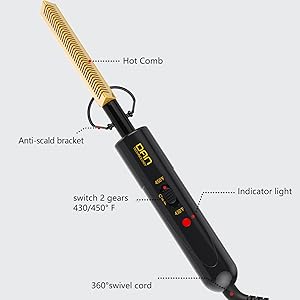 heating comb,negative ion hair straightener styling comb,straightener comb,hair comb straightener
