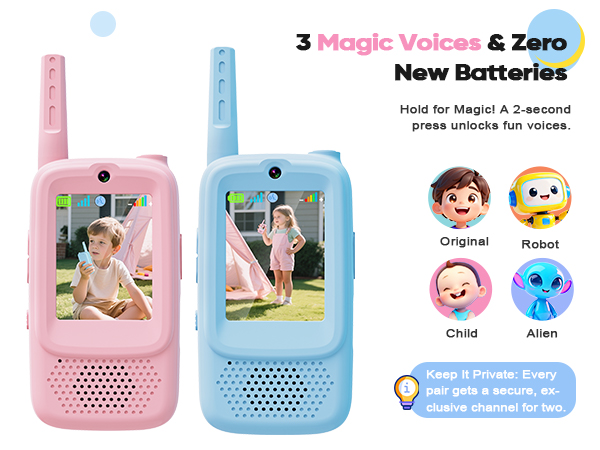 kids video walkie talkies