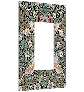 Morris Vintage Floral Strawberry Birds Botanical 1 Gang Rocker Light Switch Plate Olive Single De...