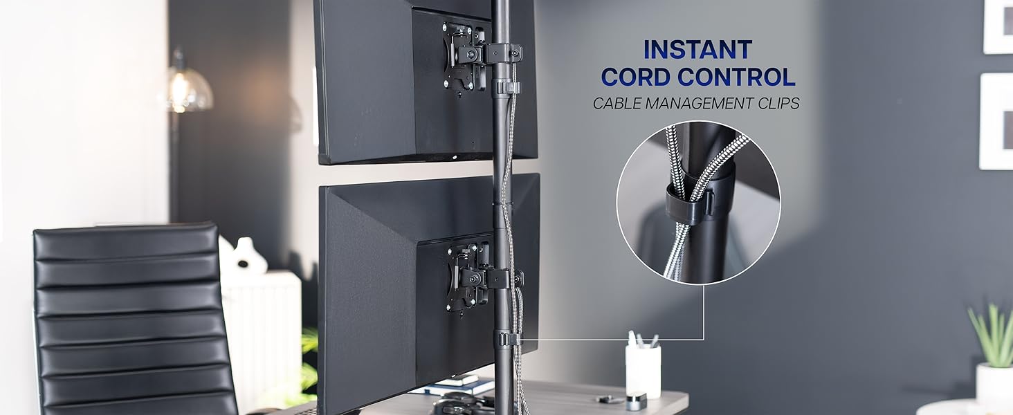 Dual Ultrawide Vertical Monitor Stand