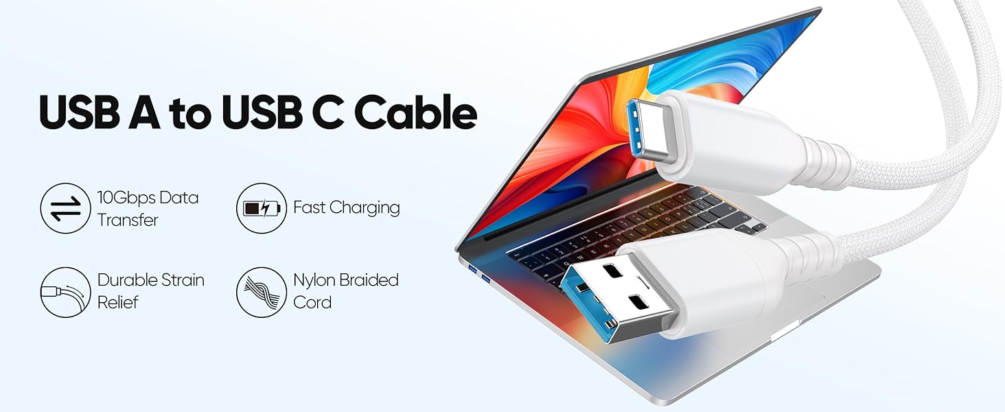 USB C Data Cable 10ft