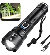 Rechargeable Flashlights High Lumens, 990,000 Lumen Brightest Led Flashlight with 5 Modes &amp; 12H L...