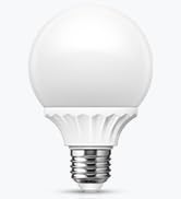 Dimmable G25 Globe Light Bulbs, LOHAS LED Vanity Bulb 40-60W Equivalent, Daylight White 5000K, 50...