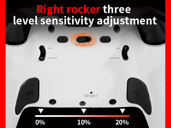 Right joystick sensitivity adjustable