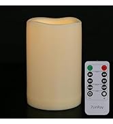 4" x 6" Large Outdoor Flameless Candles with Remote and Timer Waterproof | Flickering Battery Ope...