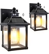 CYHKEE Solar Wall Lights Outdoor Large Size Solar Porch Sconce Lights Motion Sensor with 3 Lighti...