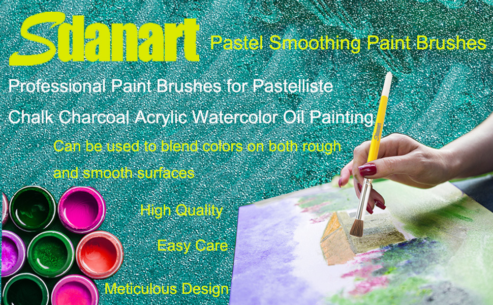 Pastel Smoothing Paint Brushes