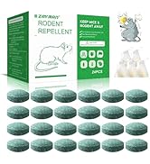 24PCS Mouse Rodent Repellent, Natural Mouse Repellent Peppermint Oil for Mice, Rats, Squirrels, S...