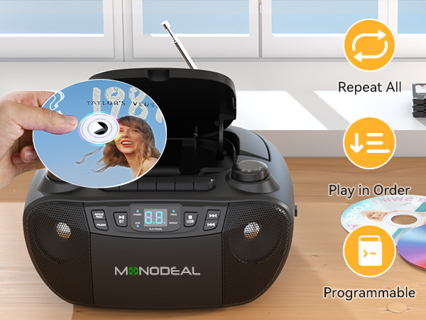 boom box cd player am fm radio