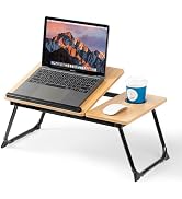 Laptop Desk for Bed Couch, Adjustable Foldable Bed Table with Cup Holder, Breakfast Serving Tray,...