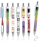 DIYASY 36 Pcs Halloween Pens Bulk, Halloween Ballpoint Pen for Adults Retractable Black Ink Gel P...