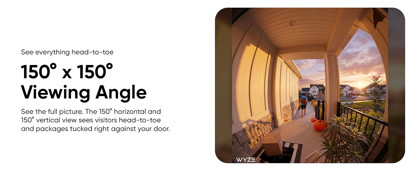 Wyze Battery Video Doorbell FOV