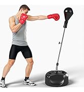 Punching Bag with Stand, Boxing Bag for Adults - Height Adjustable - Speed Bag for Training, Boxi...
