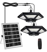 Aqonsie Solar Shed Light Indoor Outdoor 180LED Dual Head Solar Powered Pendant Daytime Work Light...