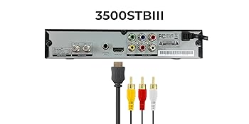 iView 3500STBIII Back Panel with ANT IN/OUT, COAXIAL OUT, HDMI, Component and Composite