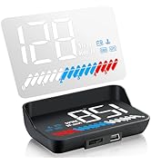 OBD2 Windshield Heads Up Display for Car OBD2 &amp; GPS Dual System Digital Speedometer MPH for Car H...