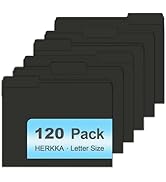 File Folder, HERKKA 120 Pack 1/3 Cut Tab File Folders, File Folders Great for Organizing and Fili...