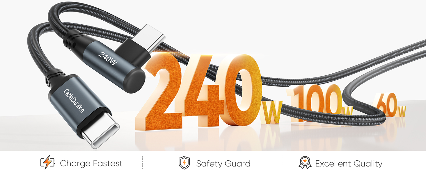 right angle usb c to c 240w