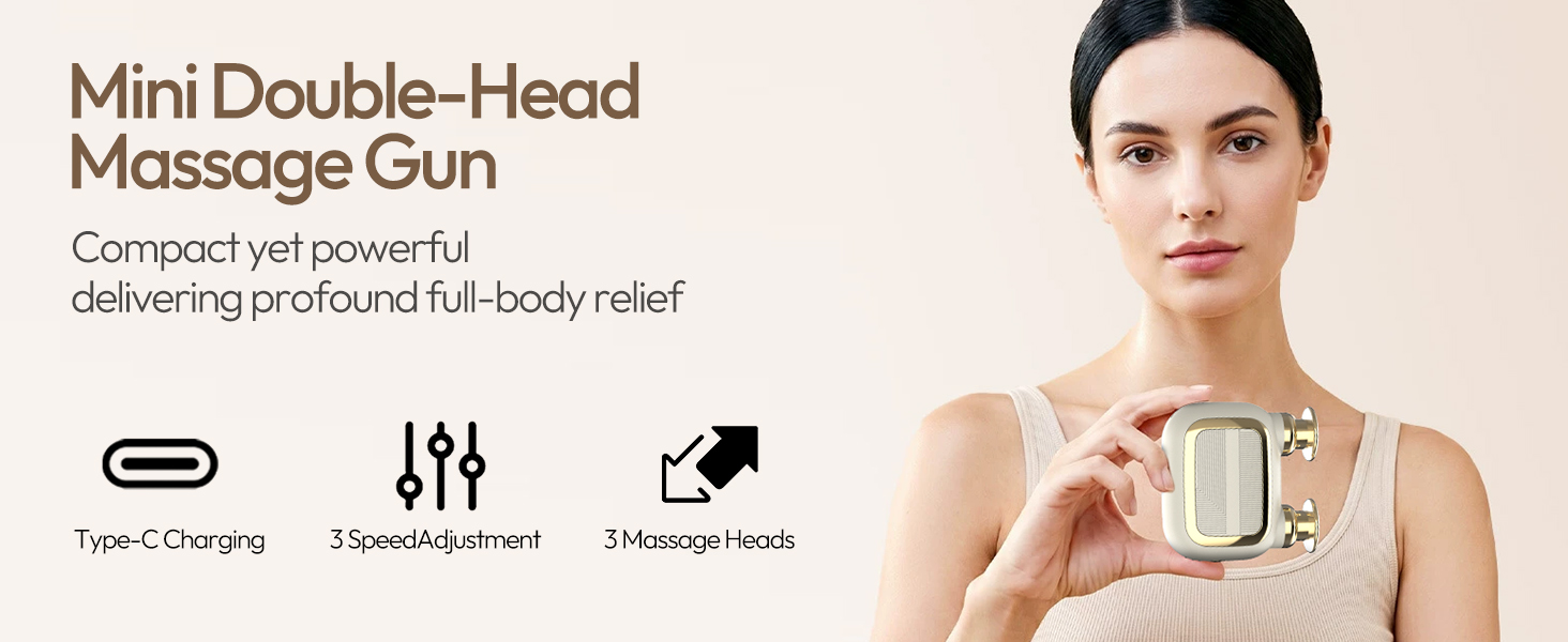 mini double head massage gun