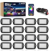 MICTUNING Q1+ MAX 16 Pods Ultra-Bright RGB+IC Rock Lights, Multi-Color Chasing Underglow Lighting...