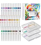 Linbsunne Paint Markers for Book Drawing, Coloring Illustrations, Ceramics, Card making, Note tak...