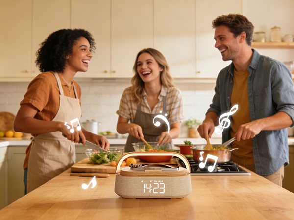 alarm clock with Bluetooth speaker