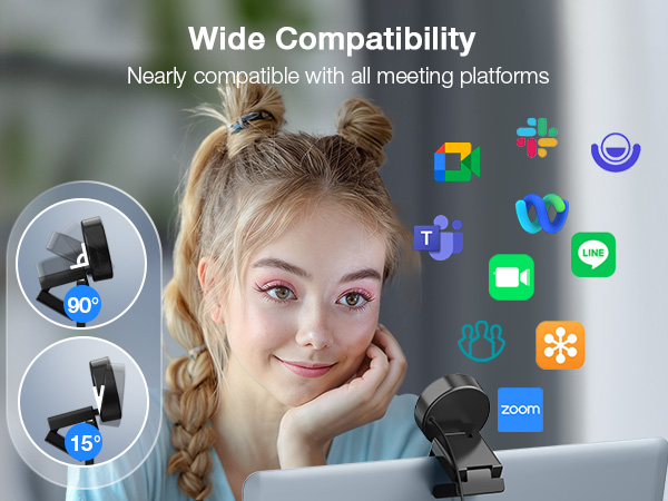 C950 4K webcam for Laptop Highly Compatible with Major Platforms and Systems