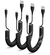 Coiled Lightning Cable, 3Pack 3FT iPhone Charger for Car [Apple MFi Certified] USB A to Lightning...