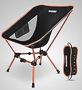 MARCHWAY Lightweight Folding Camping Chair, Stable Portable Compact for Outdoor Camp, Travel, Bea...