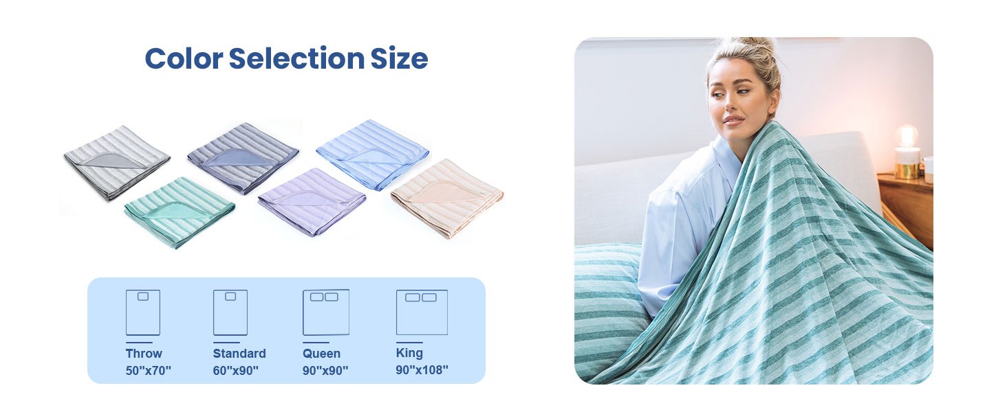 Cooling Striped Blanket