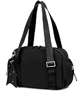 LOIDOU Small Gym Bag for Women, Mini Sports Duffel Bag with Wet Compartment, Pink Bow Pattern, Cu...