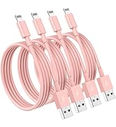 4 Pack [Apple MFi Certified] Apple Charging Cables 6ft, iPhone Chargers, Lightning Fast iPhone Ch...