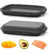 Mage Crab 2 Pack Silicone Food Fresh-Keeping Storage Containers with Lid, Dual-Shape Design, BPA-...