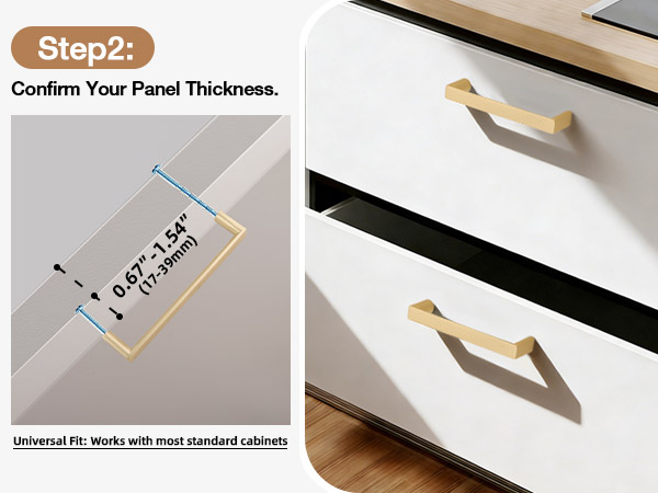 Brushed Gold Cabinet Pulls