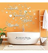 60 Pieces 3D Acrylic Mirror Wall Stickers Decor, Bathroom DIY Removable Mirror Wall Decals Sticke...