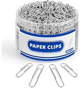 500 Paper Clips Assorted Sizes Medium and Large, Paper Clips for Paperwork, Durable and Rustproof...