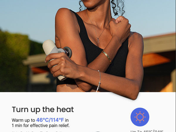 Turn Up the Heat: Experience 46°C/114°F Warmth in Just 60 Seconds for Deep Muscle Comfort