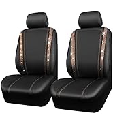 CAR PASS Bling Car Seat Covers, Shining Rhinestone Diamond Waterproof Faux Leather Two Front Only...