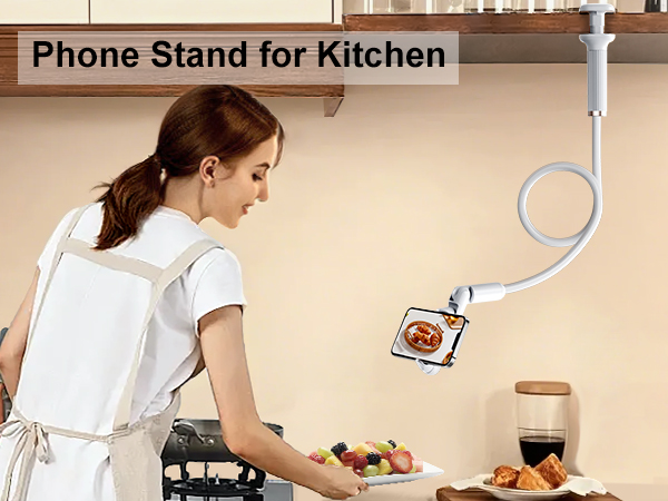 HIYJEN Gooseneck Phone Holder for Bed Laying Down with Clamp