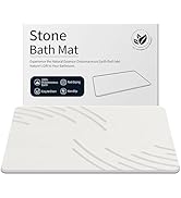 ZIKIBL Stone Bath Mat Diatomaceous Earth Bath Mat Super Absorbent Diatomite Stone Bath Mats for B...