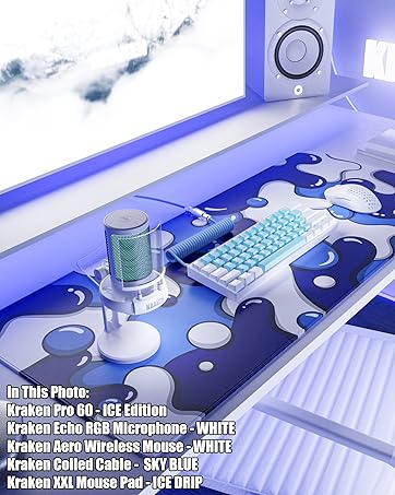 White and Blue 60% Mechanical Gaming Keyboard