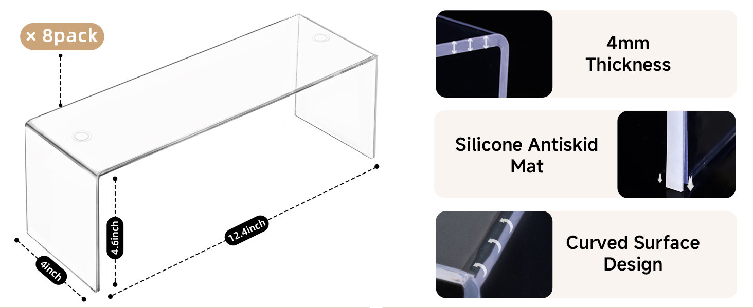 acrylic shelf organizer