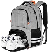 Ytonet Gym Backpack For Men Women, Backpack for Men with Shoe Compartment, Water Resistant Workou...