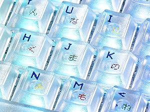 White Clear Keycaps,Frost Jelly Key caps,Pixel Game