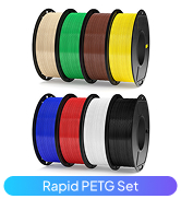 8 colors rapid petg filament bundle 250g spool