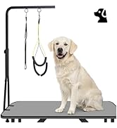 WeGXY Professional Dog Grooming Table Arm with Double Clamp, 42" H Adjustable Pet Grooming Stand ...