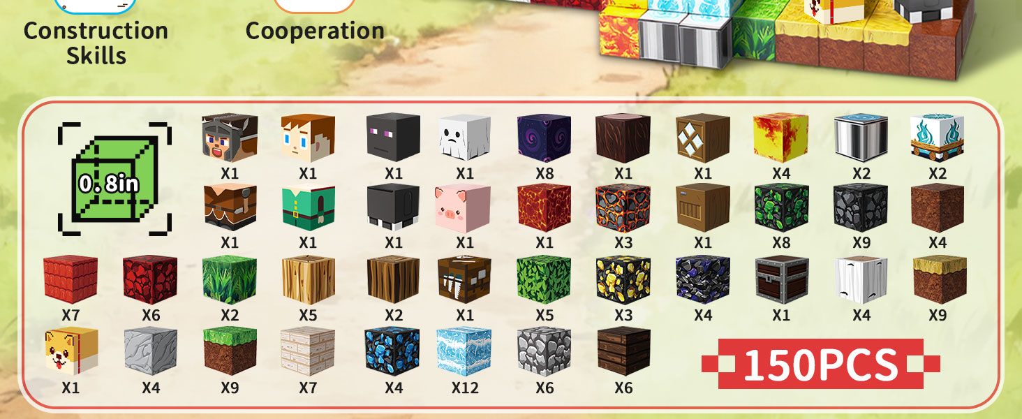 magnetic blocks for kids, 0.8in magnetic building block toys Magnet cubes game magnetic tiles