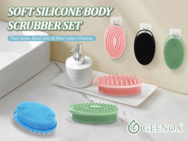 soft silicone body scrubber 
